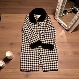 Sweet Heart Rose Houndstooth Jacket Coat